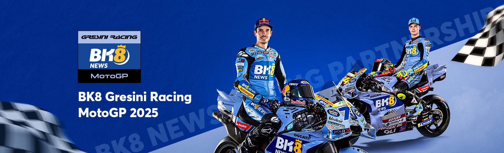Biểu ngữ thông báo hợp tác Gresini của VM88
